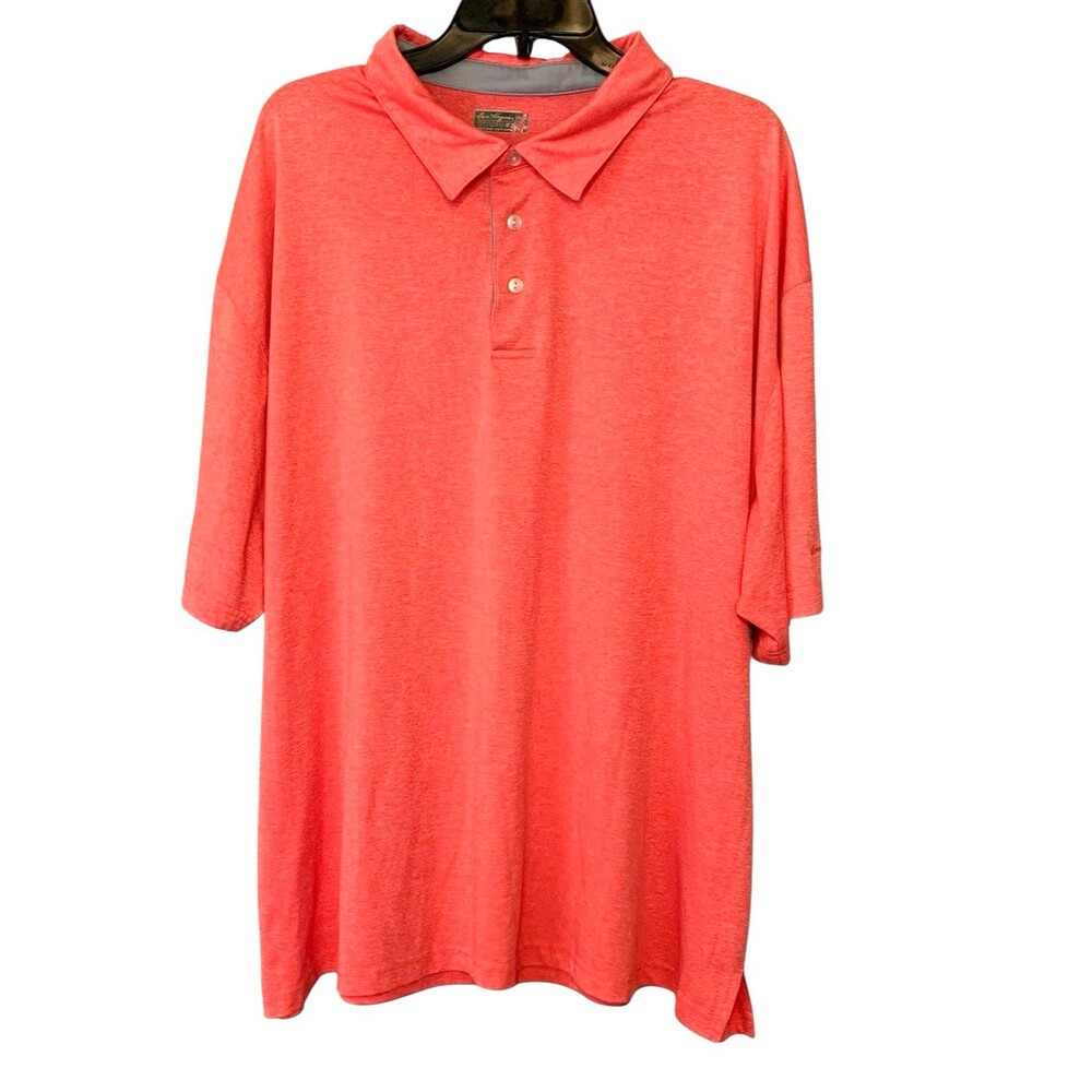 Ben Hogan Performance Golf Polo Men 3XL Moisture Wicking UV Blocking Coral Shirt